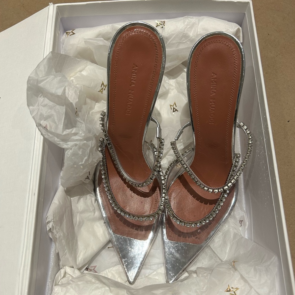 Amina Muaddi heels (worn twice)
